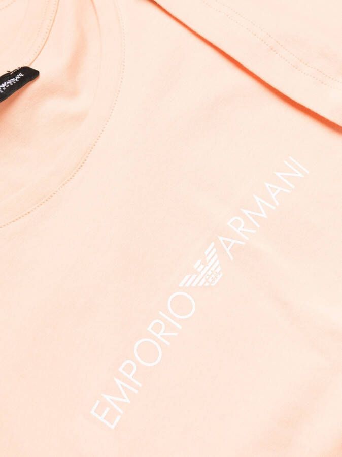Emporio Armani T-shirt met logoprint Roze