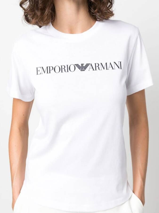 Emporio Armani T-shirt met logoprint Wit