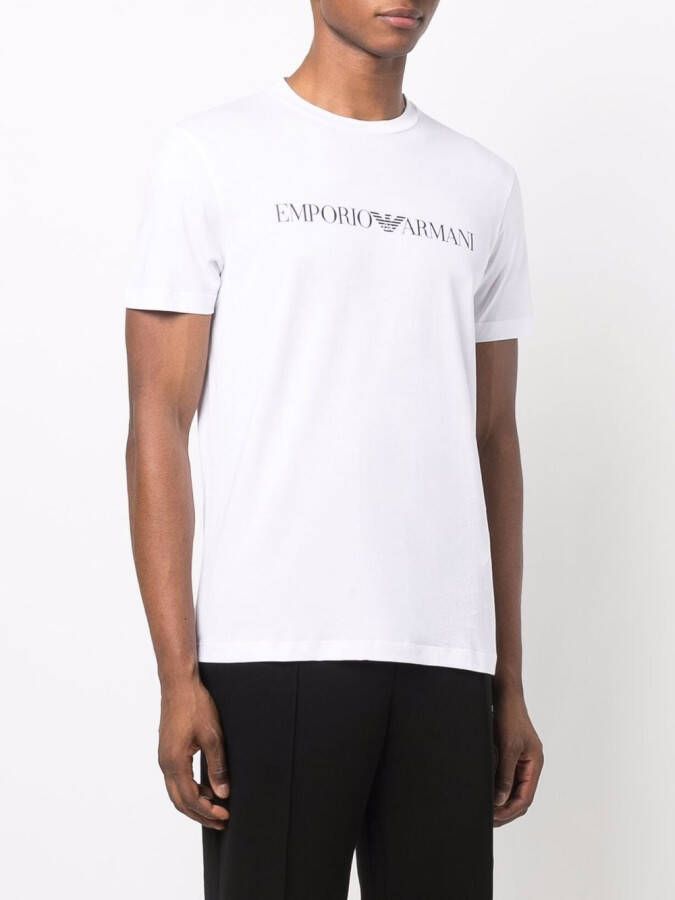 Emporio Armani T-shirt met logoprint Wit