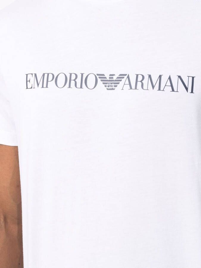 Emporio Armani T-shirt met logoprint Wit