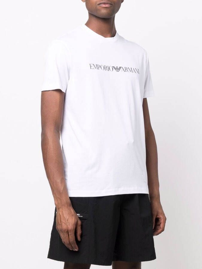 Emporio Armani T-shirt met logoprint Wit