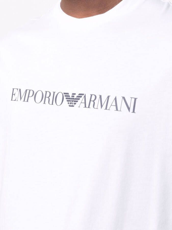 Emporio Armani T-shirt met logoprint Wit