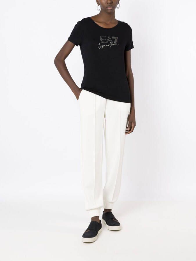 Ea7 Emporio Armani T-shirt met logoprint Zwart