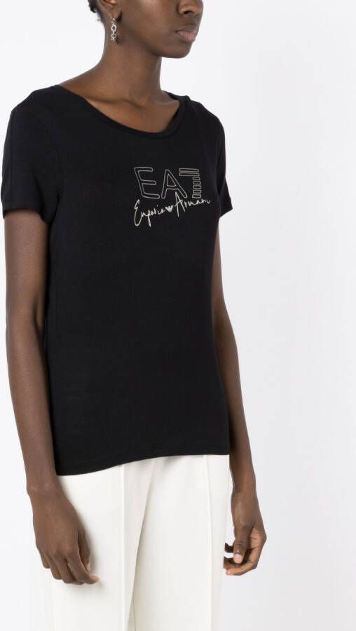 Ea7 Emporio Armani T-shirt met logoprint Zwart