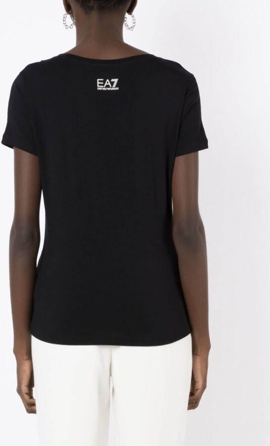 Ea7 Emporio Armani T-shirt met logoprint Zwart