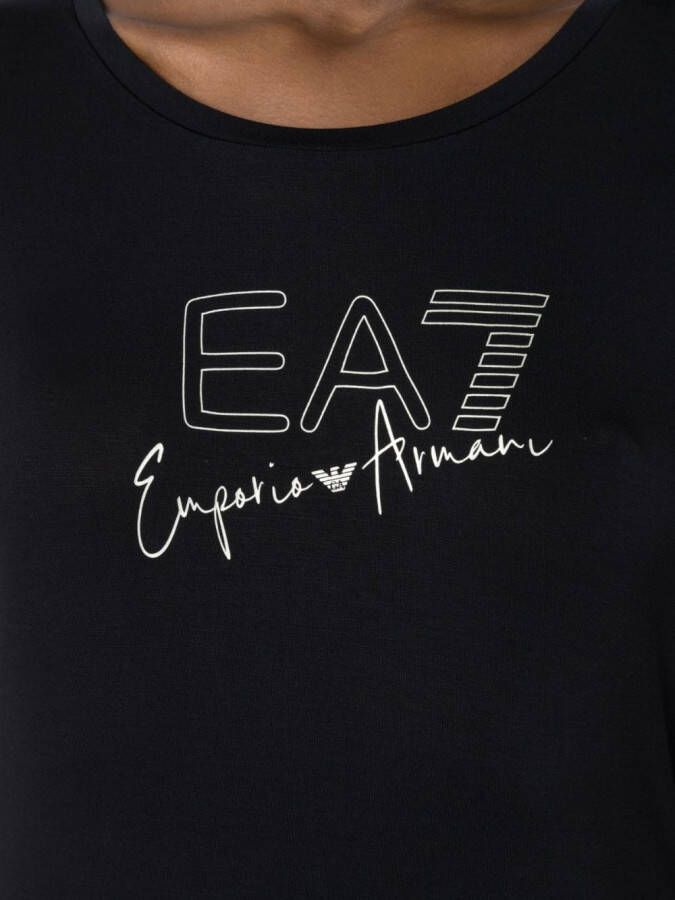 Ea7 Emporio Armani T-shirt met logoprint Zwart