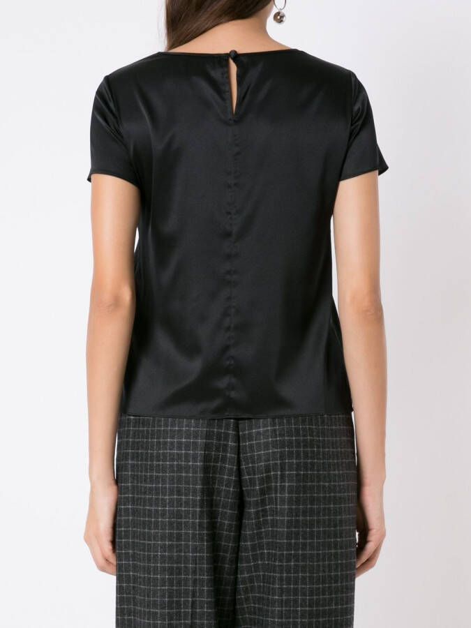 Emporio Armani Zijden blouse Zwart
