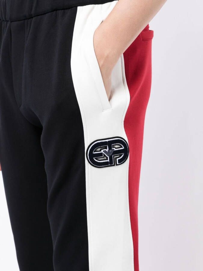 Emporio Armani Trainingsbroek met colourblocking Zwart