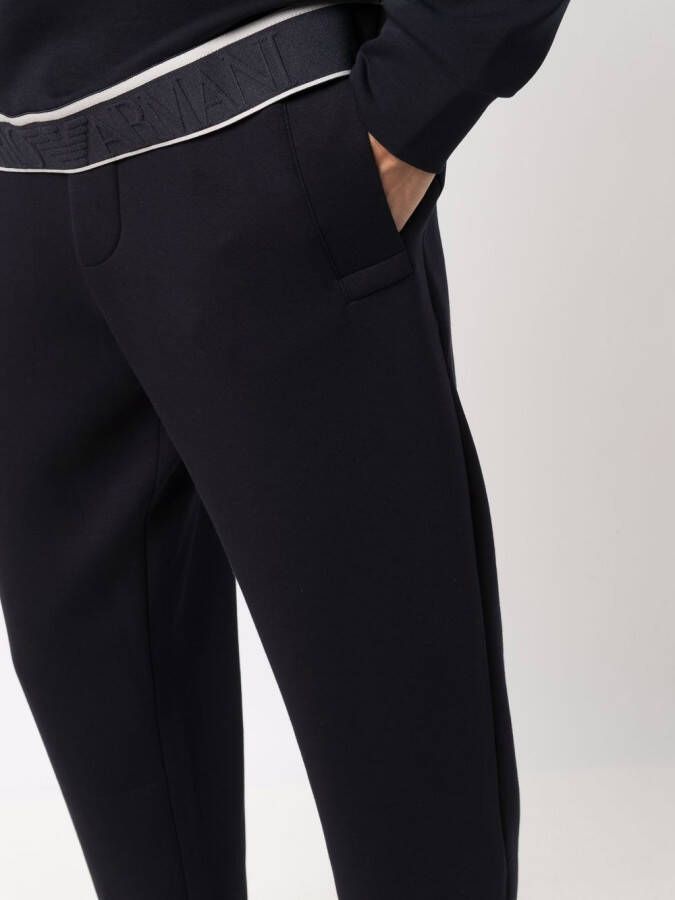 Emporio Armani Trainingsbroek met toelopende pijpen Blauw