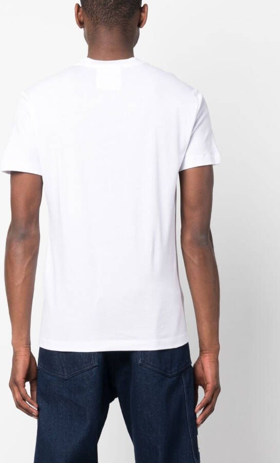 Emporio Armani Twee T-shirts met logo-reliëf Wit