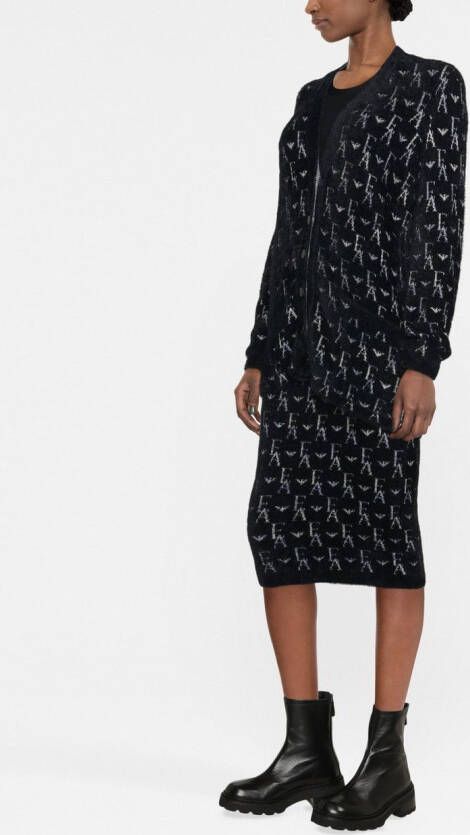 Emporio Armani Vest met monogram Zwart