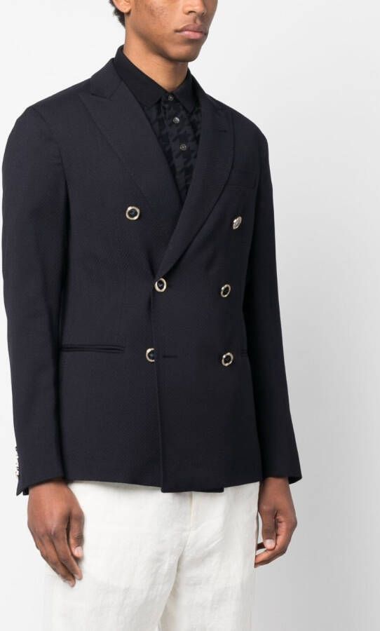 Emporio Armani Blazer met enkele rij knopen Blauw