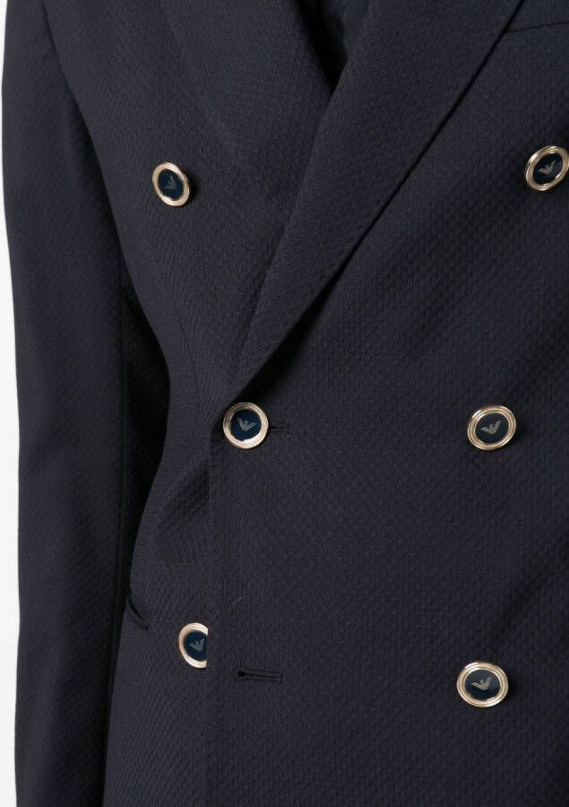 Emporio Armani Blazer met enkele rij knopen Blauw