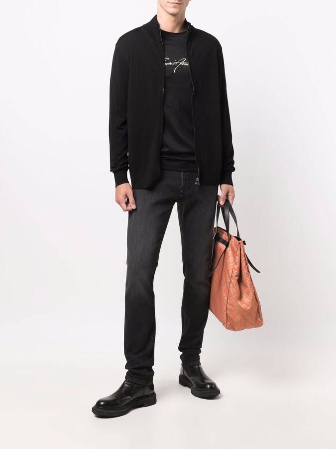 Emporio Armani Vest met rits Zwart