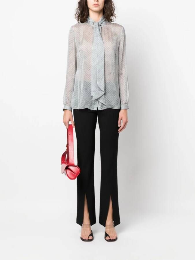 Emporio Armani Zijden blouse Grijs