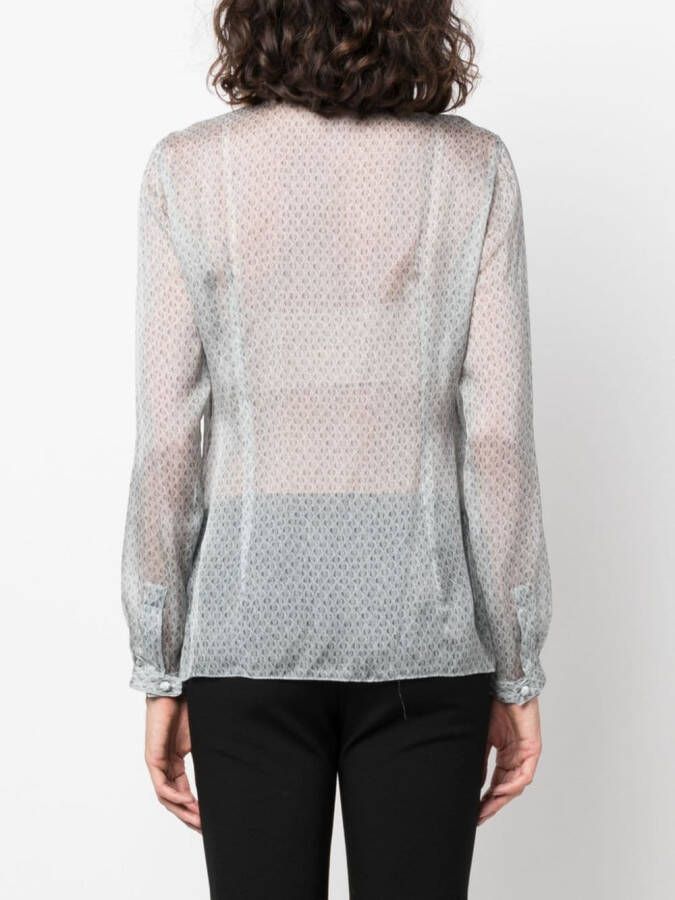 Emporio Armani Zijden blouse Grijs