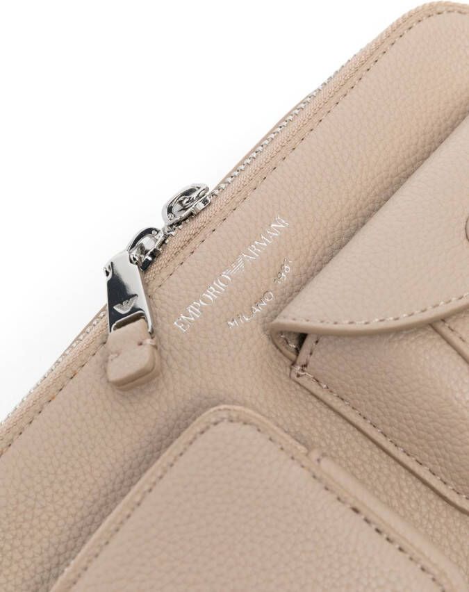 Emporio Armani Schoudertas met rits Bruin