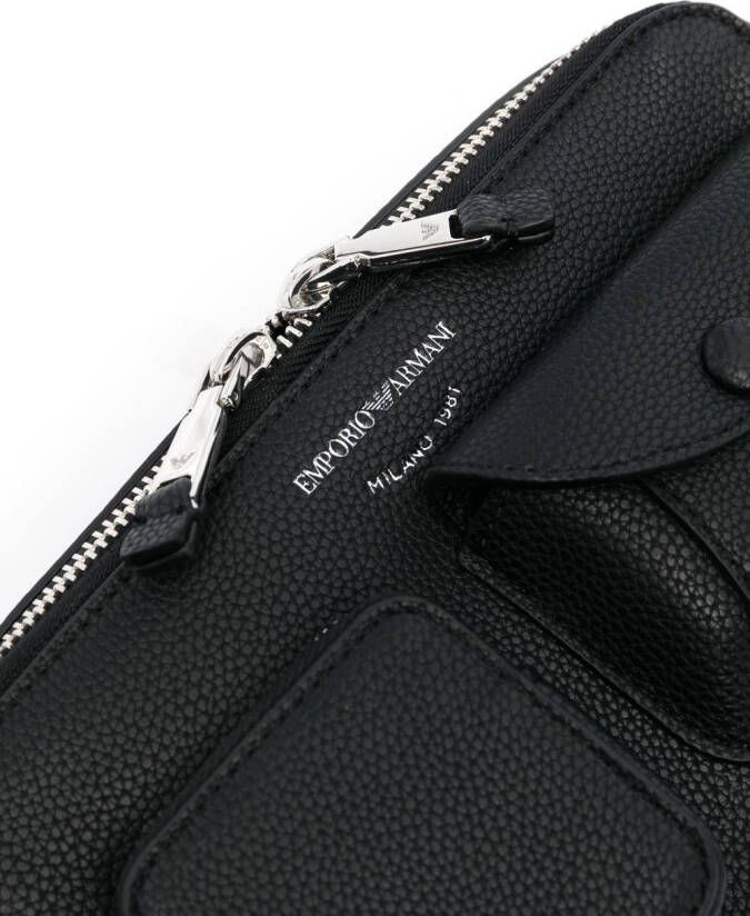 Emporio Armani Schoudertas met rits Zwart