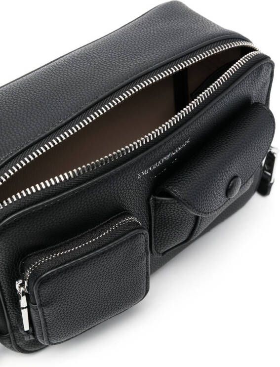 Emporio Armani Schoudertas met rits Zwart