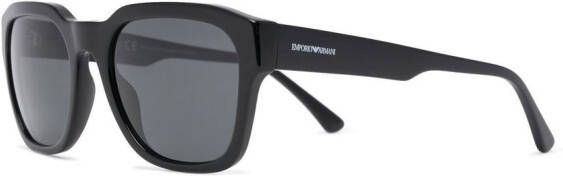 Emporio Armani Zonnebril met vierkant montuur Zwart