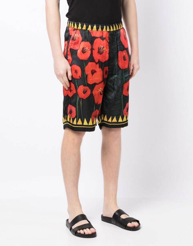 Endless Joy Shorts met bloemenprint Zwart