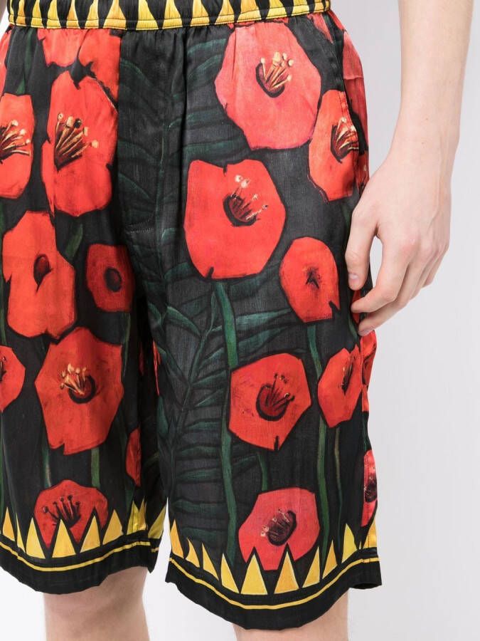 Endless Joy Shorts met bloemenprint Zwart