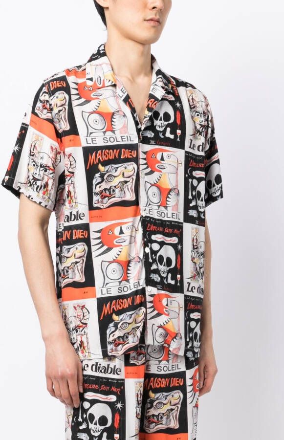 Endless Joy Overhemd met print Wit