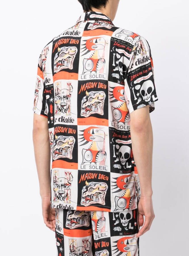 Endless Joy Overhemd met print Wit