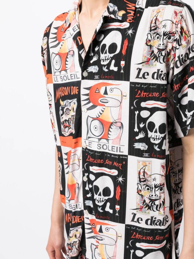 Endless Joy Overhemd met print Wit