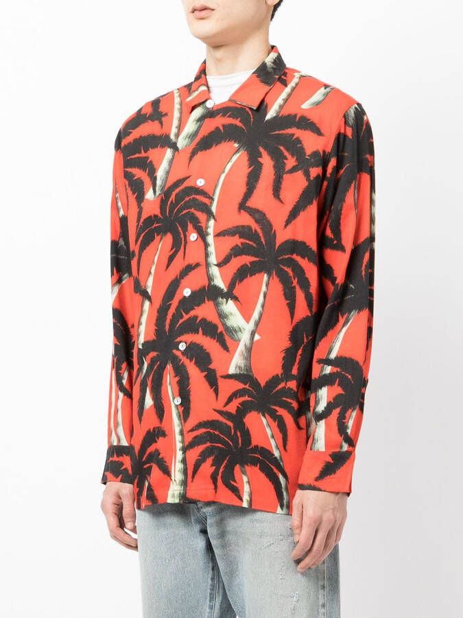 Endless Joy Overhemd met palmboomprint Rood