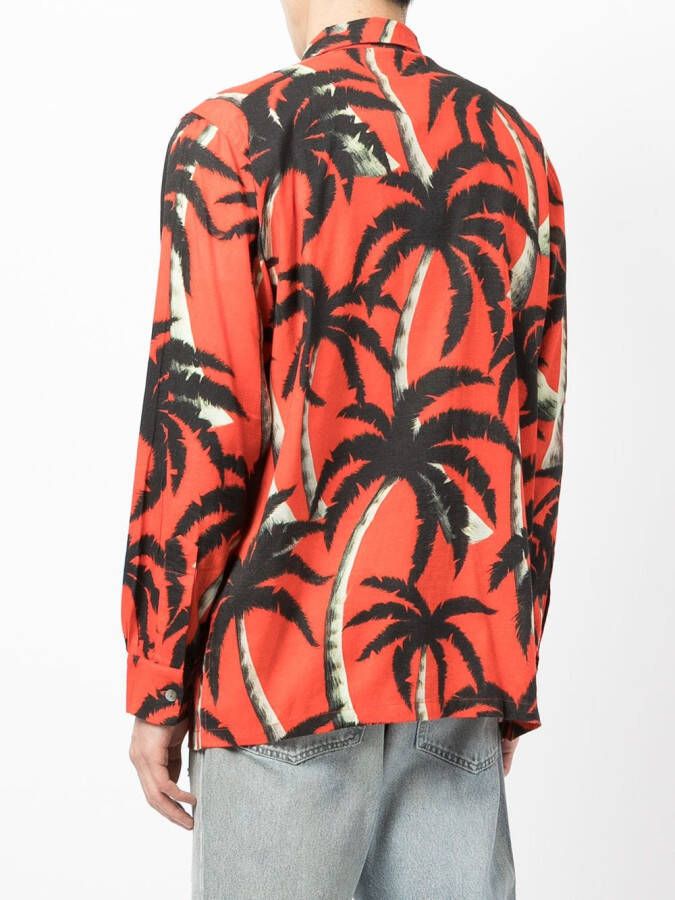 Endless Joy Overhemd met palmboomprint Rood