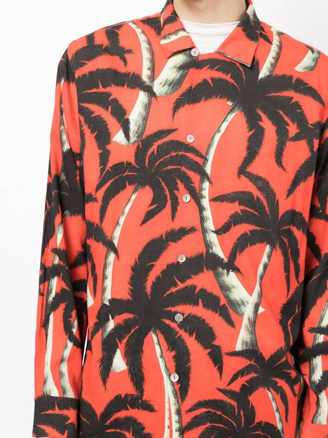 Endless Joy Overhemd met palmboomprint Rood
