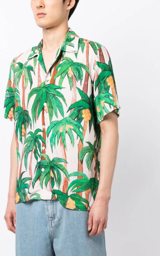 Endless Joy Overhemd met palmboomprint Veelkleurig
