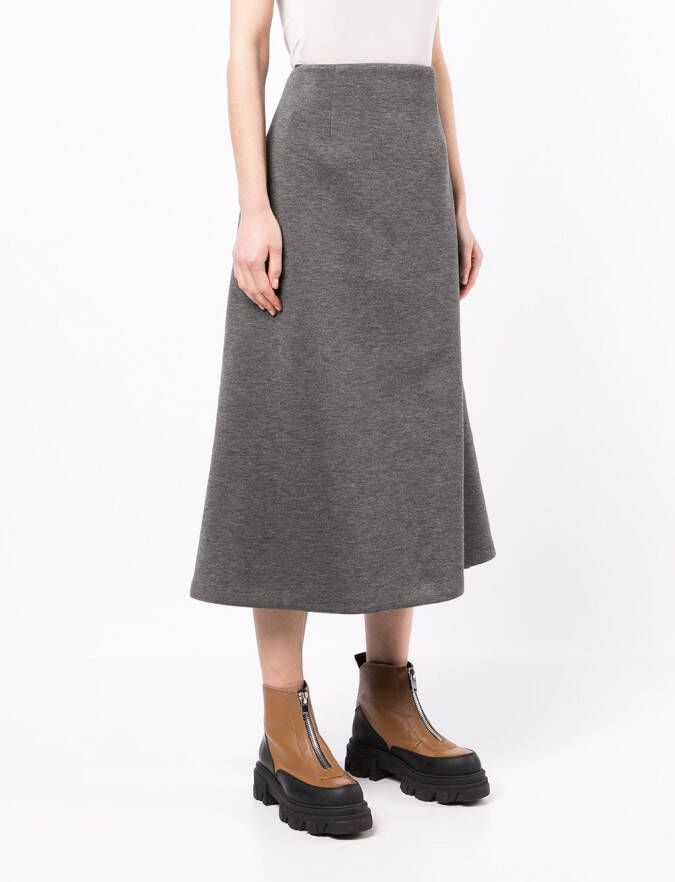 Enföld High waist midi-rok Grijs