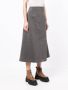 Enföld High waist midi-rok Grijs - Thumbnail 3