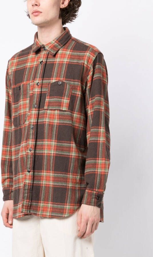 Engineered Garments Geruit overhemd Oranje