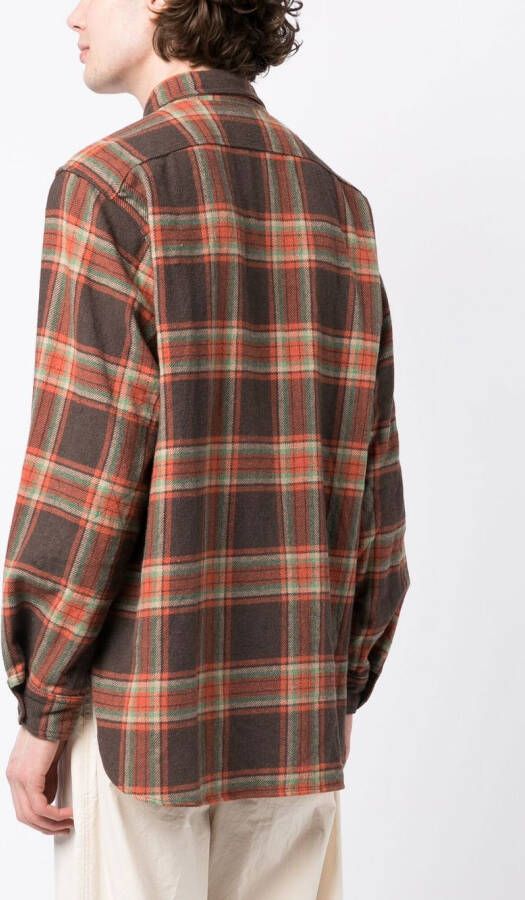 Engineered Garments Geruit overhemd Oranje