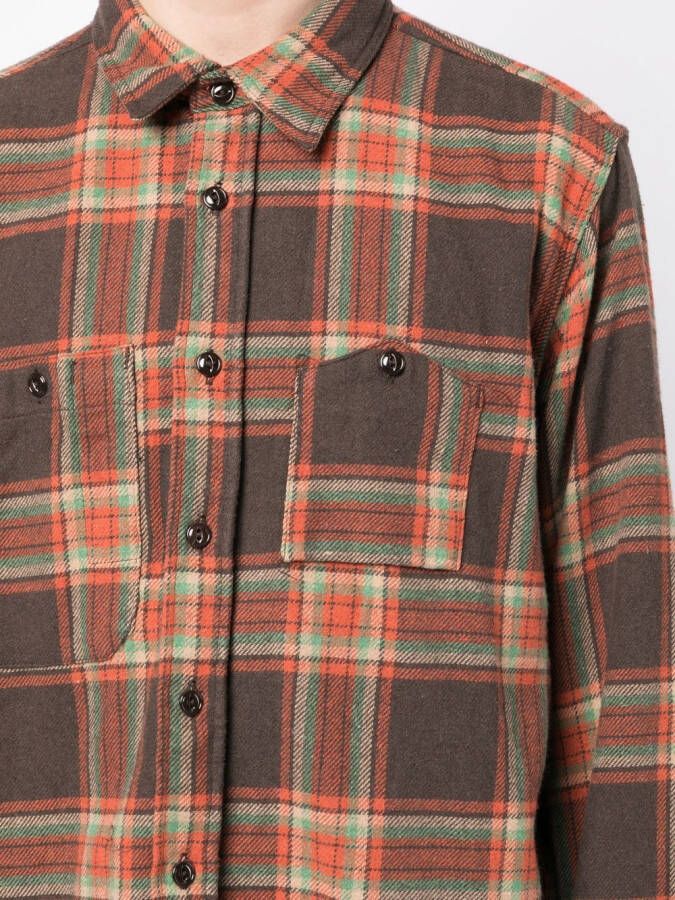 Engineered Garments Geruit overhemd Oranje