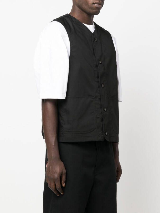 Engineered Garments Gilet met knopen Zwart