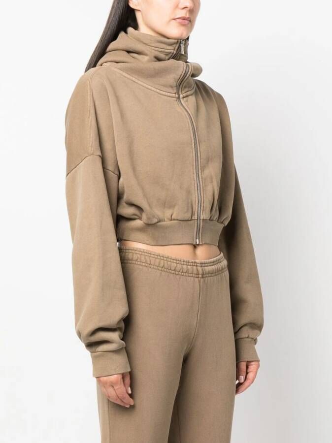 ENTIRE STUDIOS Hoodie met opstaande kraag Bruin