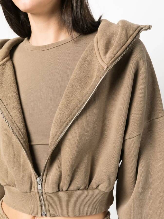 ENTIRE STUDIOS Hoodie met opstaande kraag Bruin