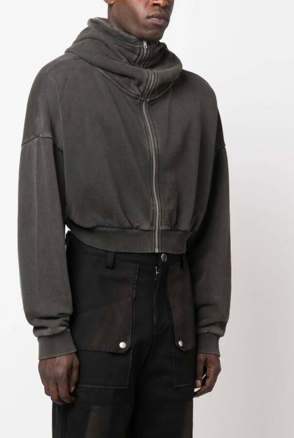 ENTIRE STUDIOS Cropped hoodie Zwart