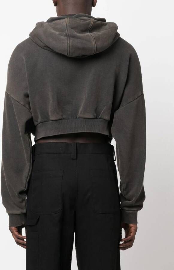 ENTIRE STUDIOS Cropped hoodie Zwart