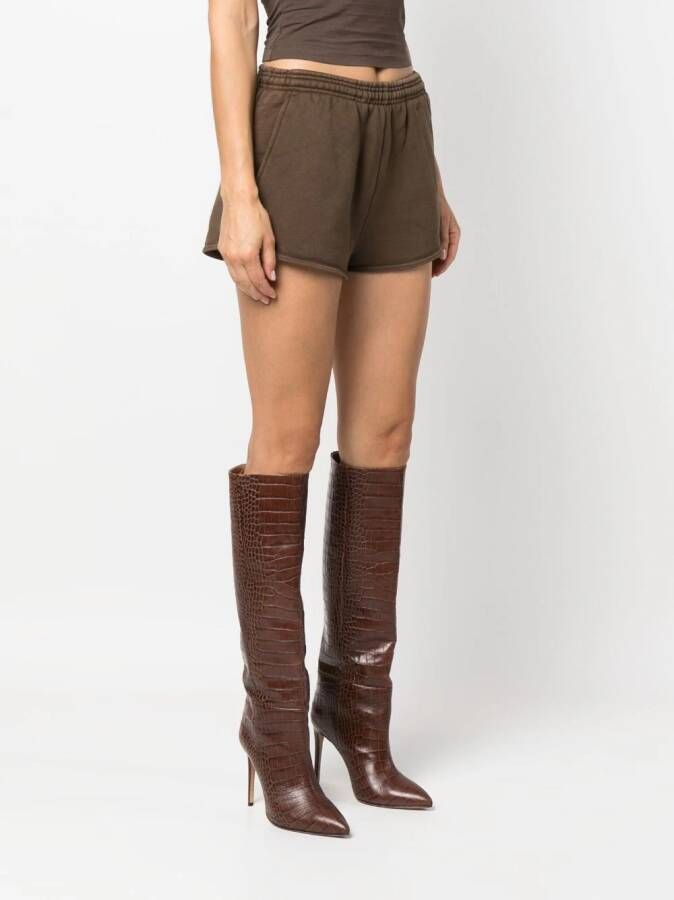 ENTIRE STUDIOS Shorts met elastische tailleband Bruin