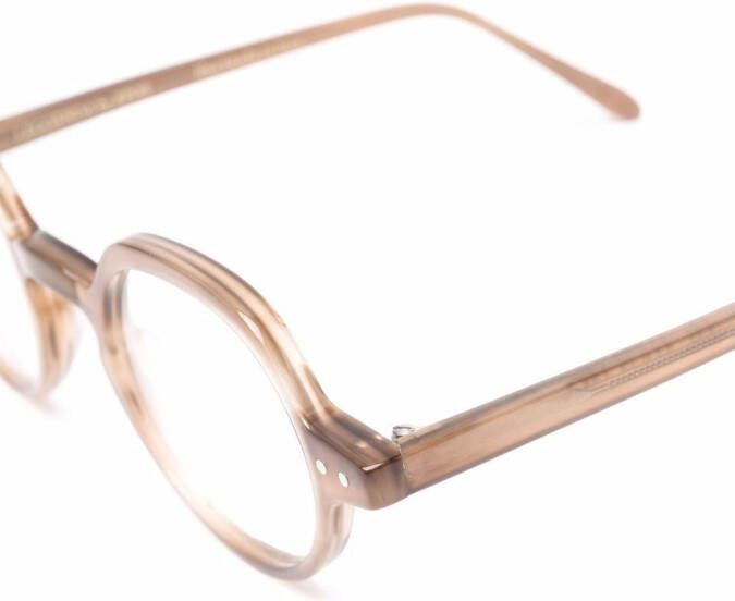 Epos Bril met rond montuur Beige