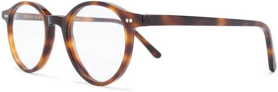 Epos Newpan bril met rond montuur Bruin
