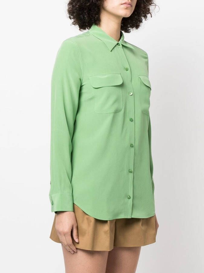 Equipment Zijden blouse Groen