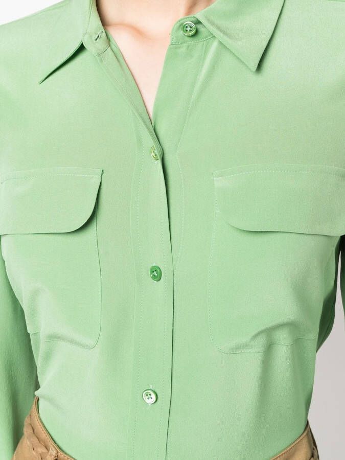 Equipment Zijden blouse Groen