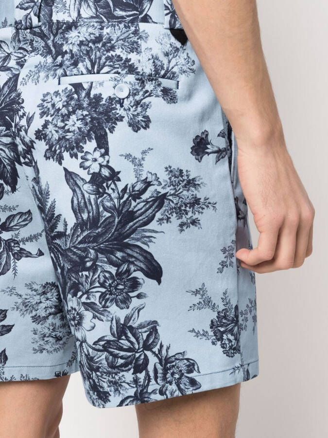 Erdem Bermuda shorts met bloemenprint Blauw