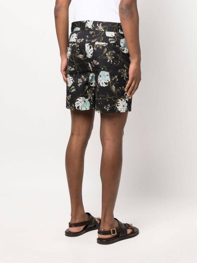 Erdem Chino shorts met bloemenprint Zwart